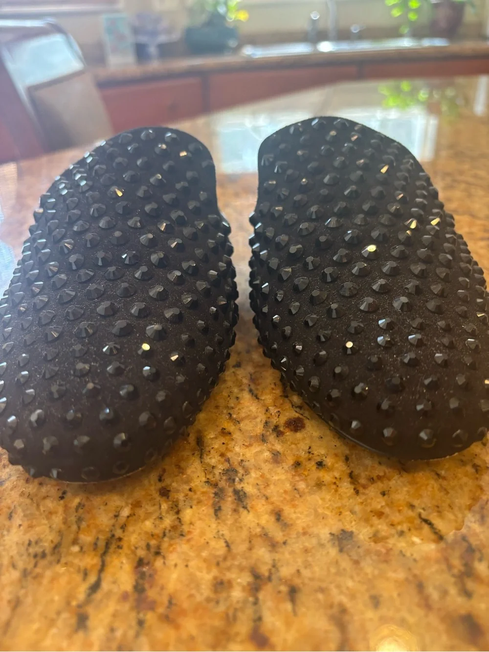 Michael Kors Black Studded Slip-On Mules